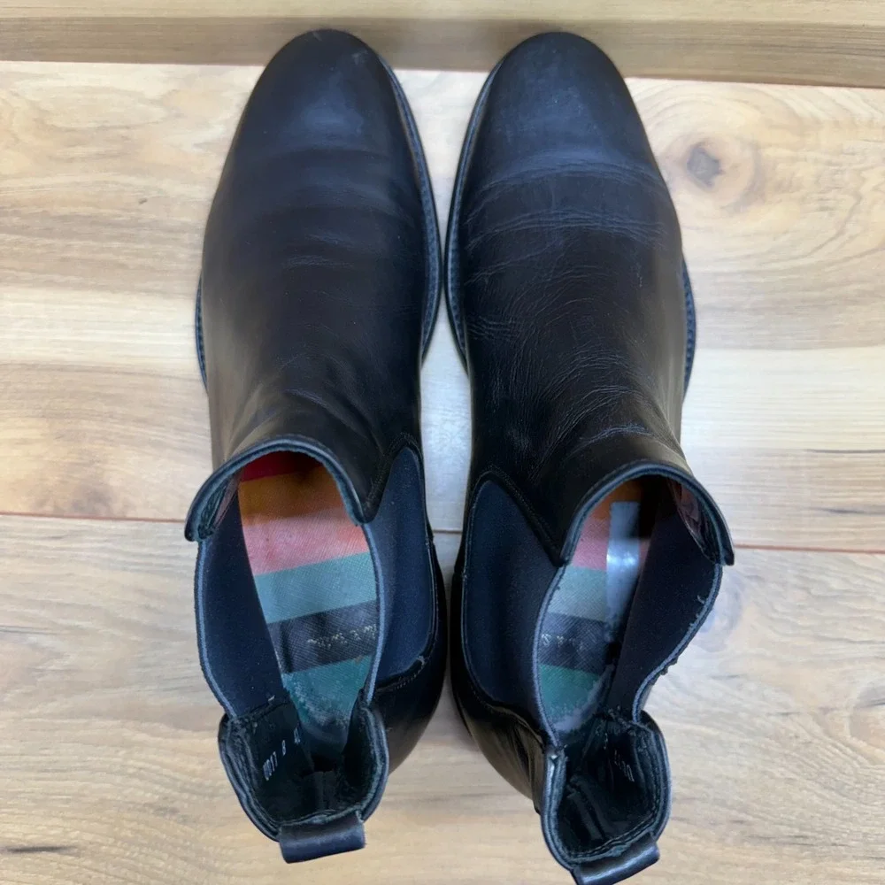 PAUL SMITH Chelsea Boots Mens US 9 UK 8 EU‎ 42 Black Leather Ankle Boots